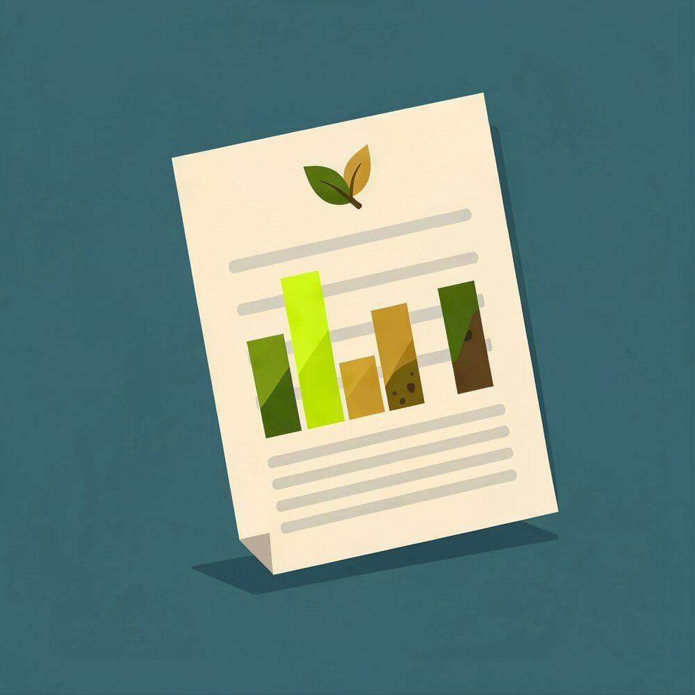 A lab report page with bar charts